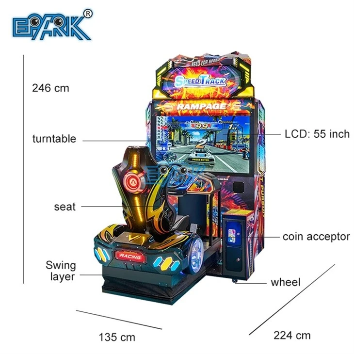 Speed Track Dynamic Outrun 55 Inch Racing Machine